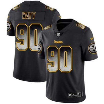 wholesale nfl jerseys Steelers # 90T. J. Watt 2019 Black Smoke Fashion Limited Stitched Jersey authentic nfl jerseys wholesale nike
